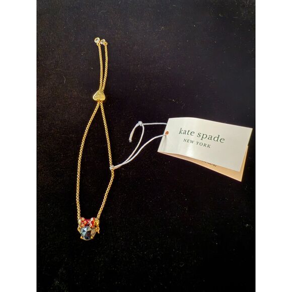 NWT Kate Spade New York X Disney Minnie Slider Bracelet in Gold - Picture 7 of 8